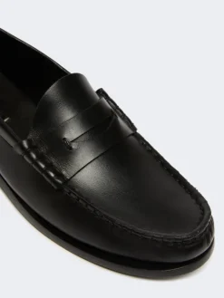 Classic leather moccasins - BLACK