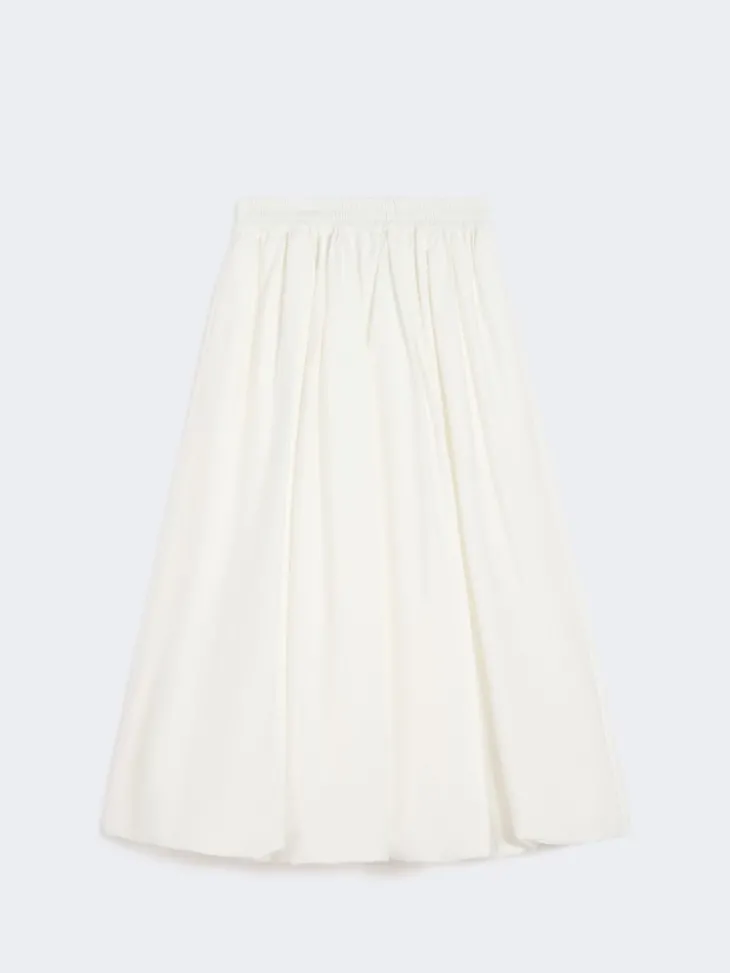 Cotton balloon skirt - IVORY