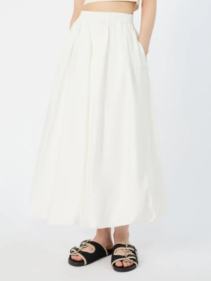 Cotton balloon skirt - IVORY