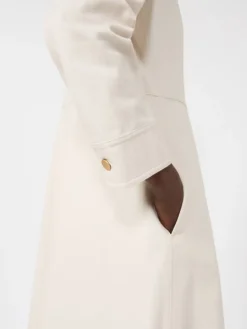 Cotton bull denim shirt dress - SAND