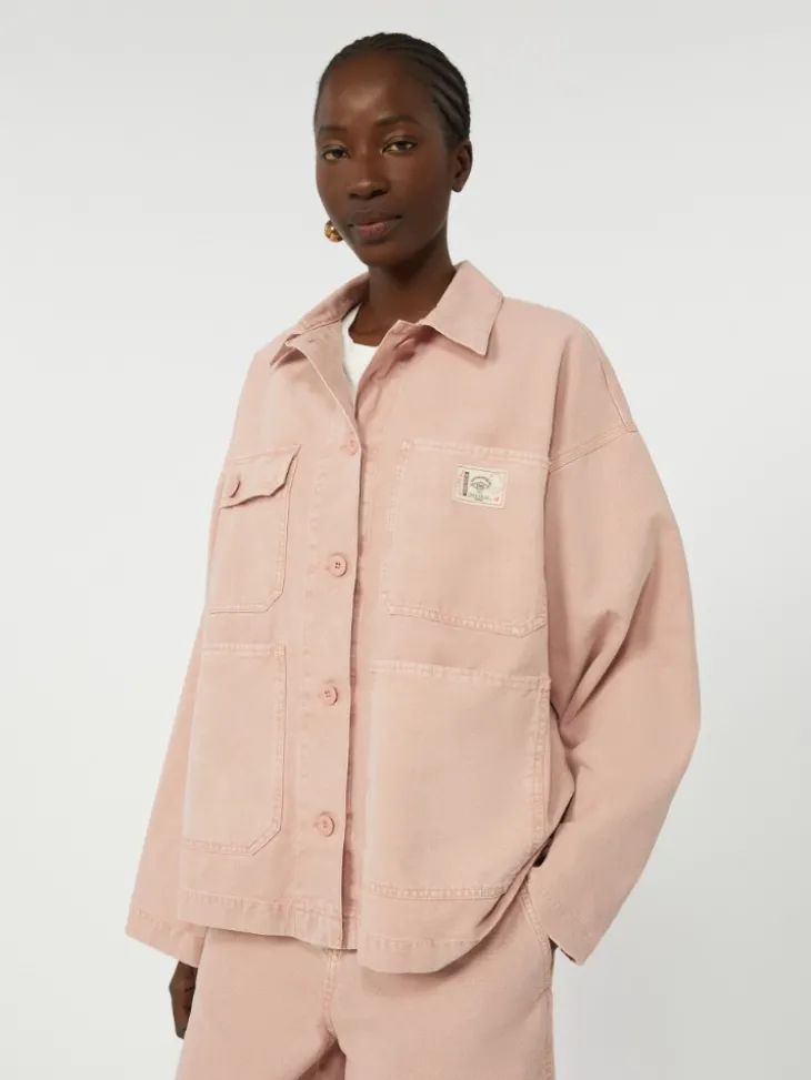 Cotton canvas workwear jacket - PINK