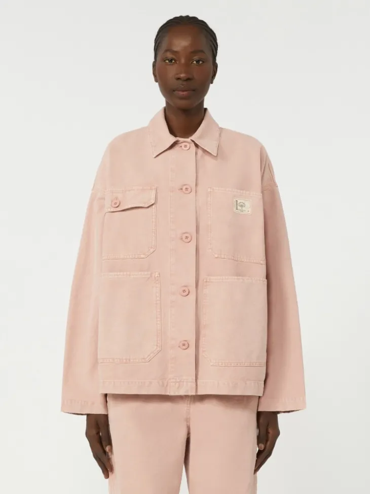 Cotton canvas workwear jacket - PINK