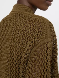 Cotton cordonnet cardigan - KAKI