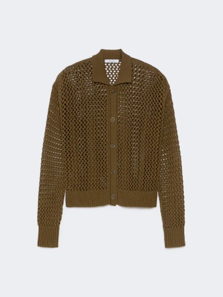 Cotton cordonnet cardigan - KAKI