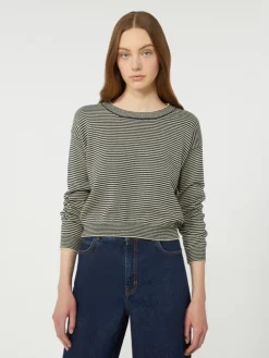 Cotton crew-neck sweater - NAVY