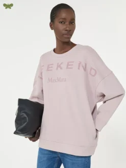 Cotton crew-neck sweatshirt - LILAC