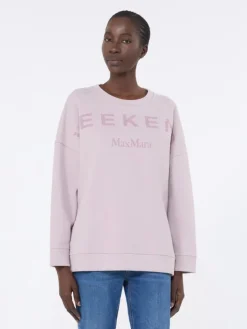 Cotton crew-neck sweatshirt - LILAC