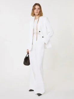 Cotton crêpe trousers - WHITE