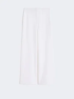 Cotton crêpe trousers - WHITE