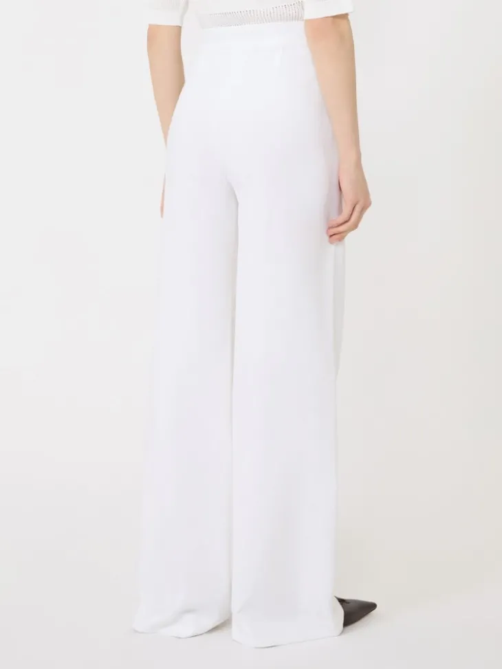 Cotton crêpe trousers - WHITE
