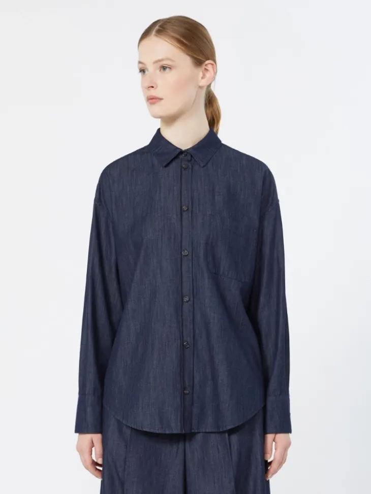 Cotton denim shirt - MIDNIGHTBLUE