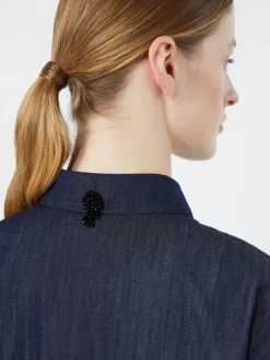 Cotton denim shirt - MIDNIGHTBLUE