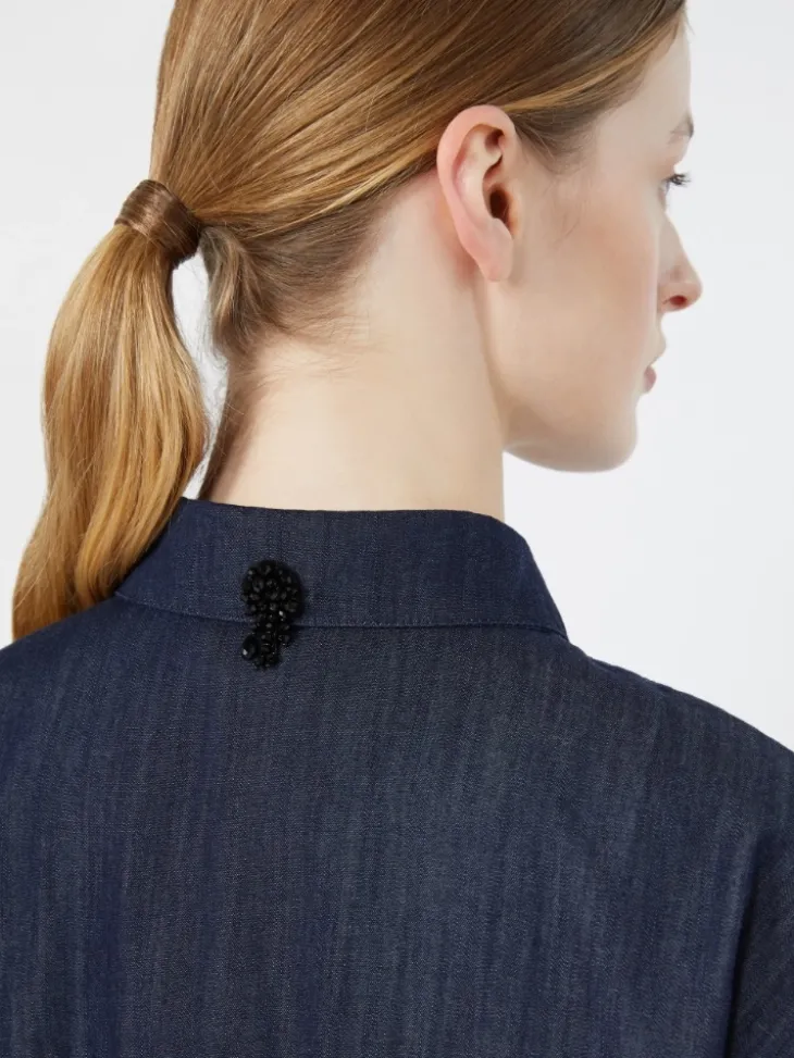 Cotton denim shirt - MIDNIGHTBLUE