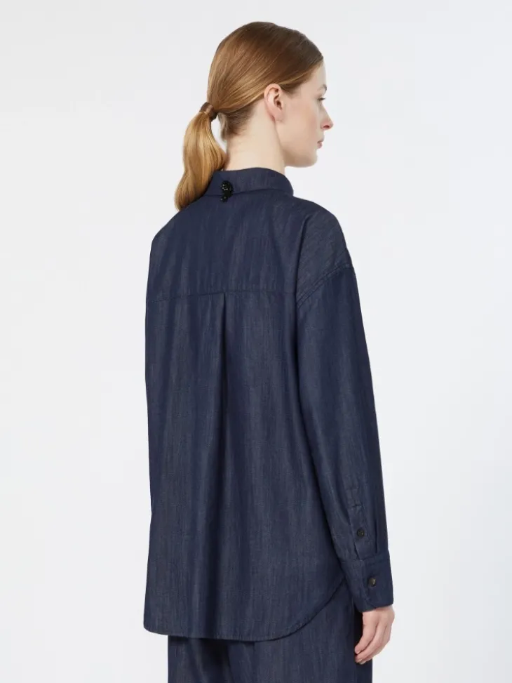 Cotton denim shirt - MIDNIGHTBLUE