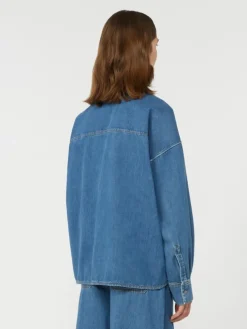 Cotton denim shirt - NAVY