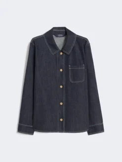 Cotton denim shirt - ULTRAMARINE