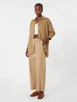 Cotton drawstring trousers - DESERT