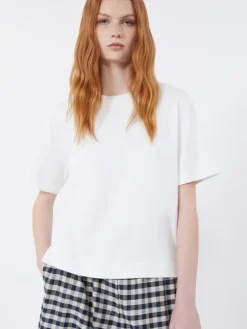Cotton jersey boxy T-shirt - WHITE