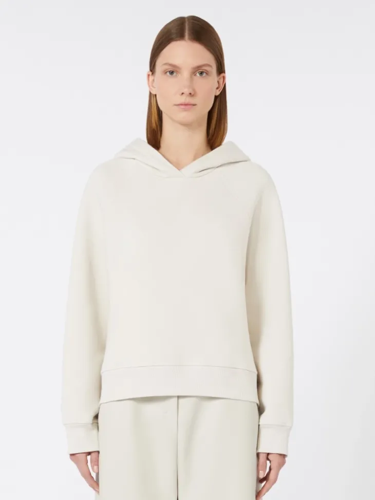 Cotton jersey sweatshirt - SAND