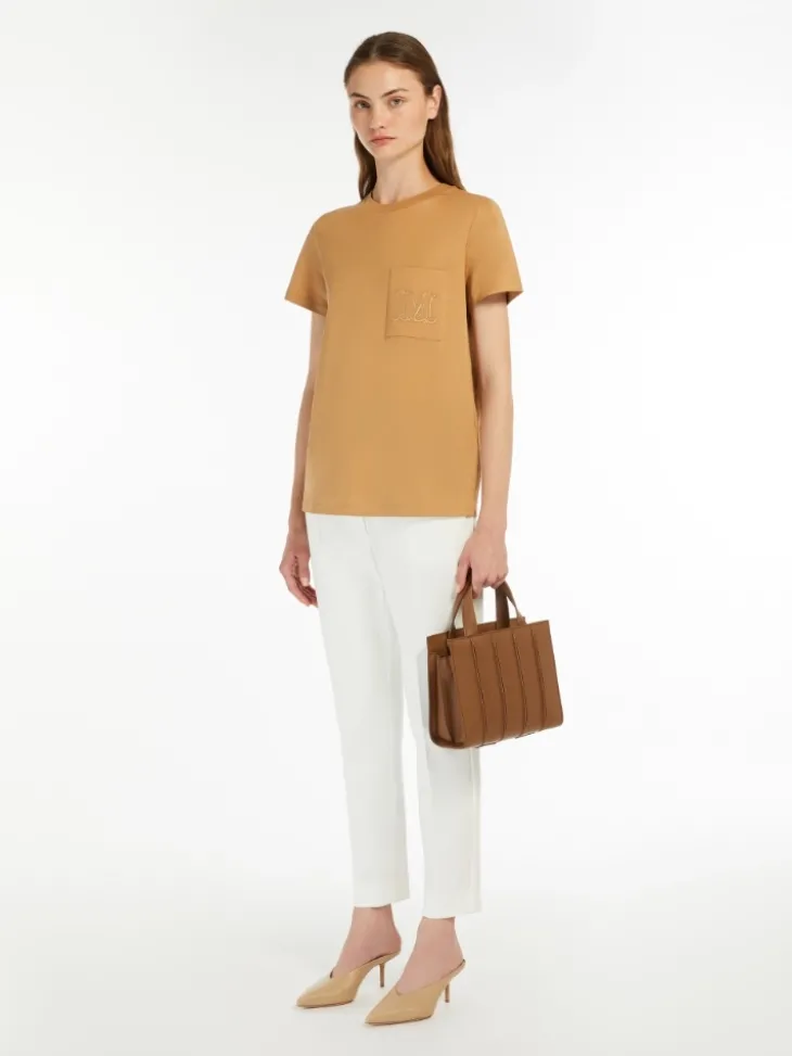 Cotton jersey T-shirt - CAMEL