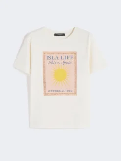 Cotton jersey T-shirt - ECRU
