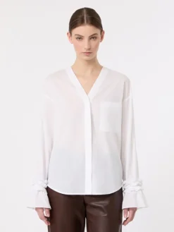 Cotton muslin shirt - WHITE