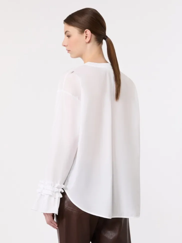 Cotton muslin shirt - WHITE