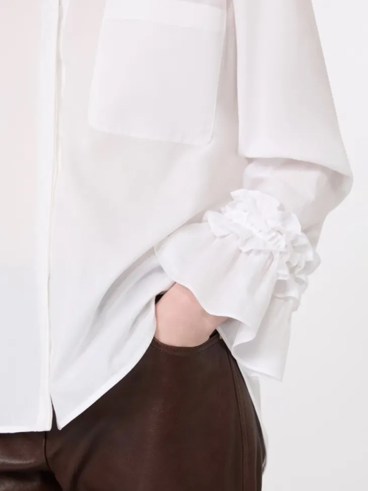 Cotton muslin shirt - WHITE