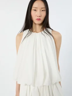 Cotton muslin top - WHITE
