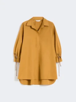 Cotton poplin blouse - EARTH