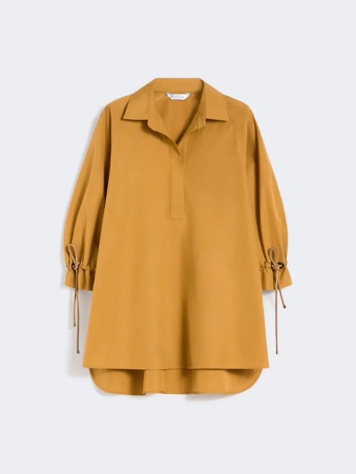 Cotton poplin blouse - EARTH