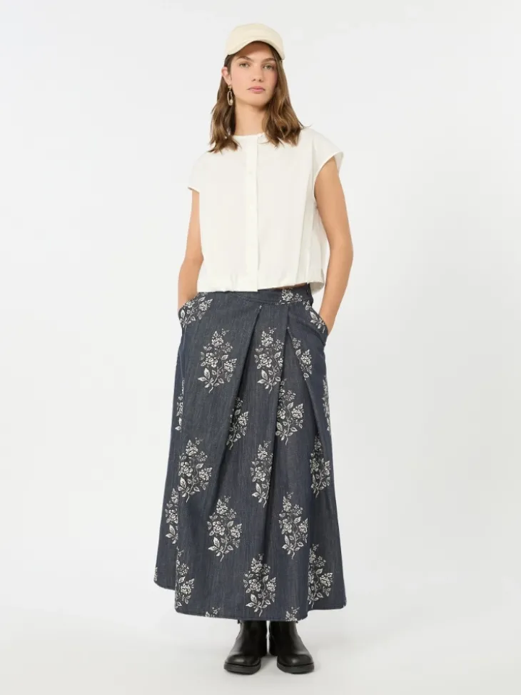 Cotton poplin crop top - WHITE
