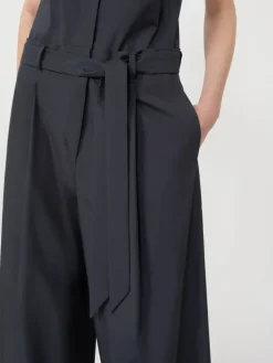 Cotton poplin jumpsuit - ULTRAMARINE