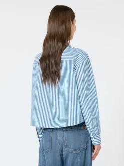 Cotton poplin shirt - CORNFLOWER BLUE