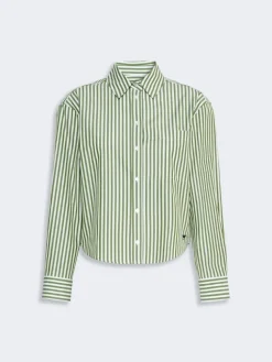 Cotton poplin shirt - GREEN