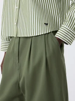 Cotton poplin shirt - GREEN
