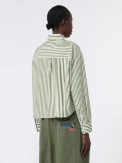 Cotton poplin shirt - GREEN