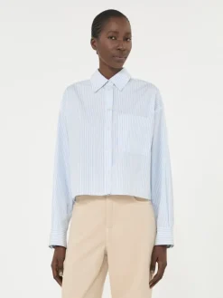 Cotton poplin shirt - LIGHT BLUE