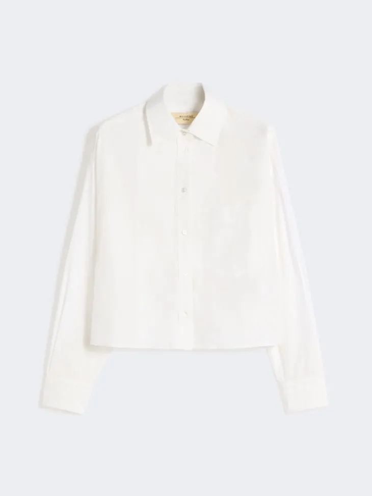 Cotton poplin shirt - OPTICAL WHITE
