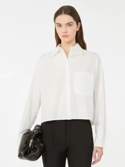Cotton poplin shirt - OPTICAL WHITE