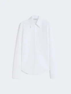 Cotton poplin shirt - OPTICAL WHITE