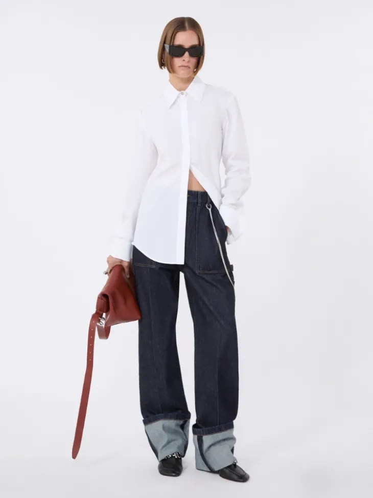Cotton poplin shirt - OPTICAL WHITE