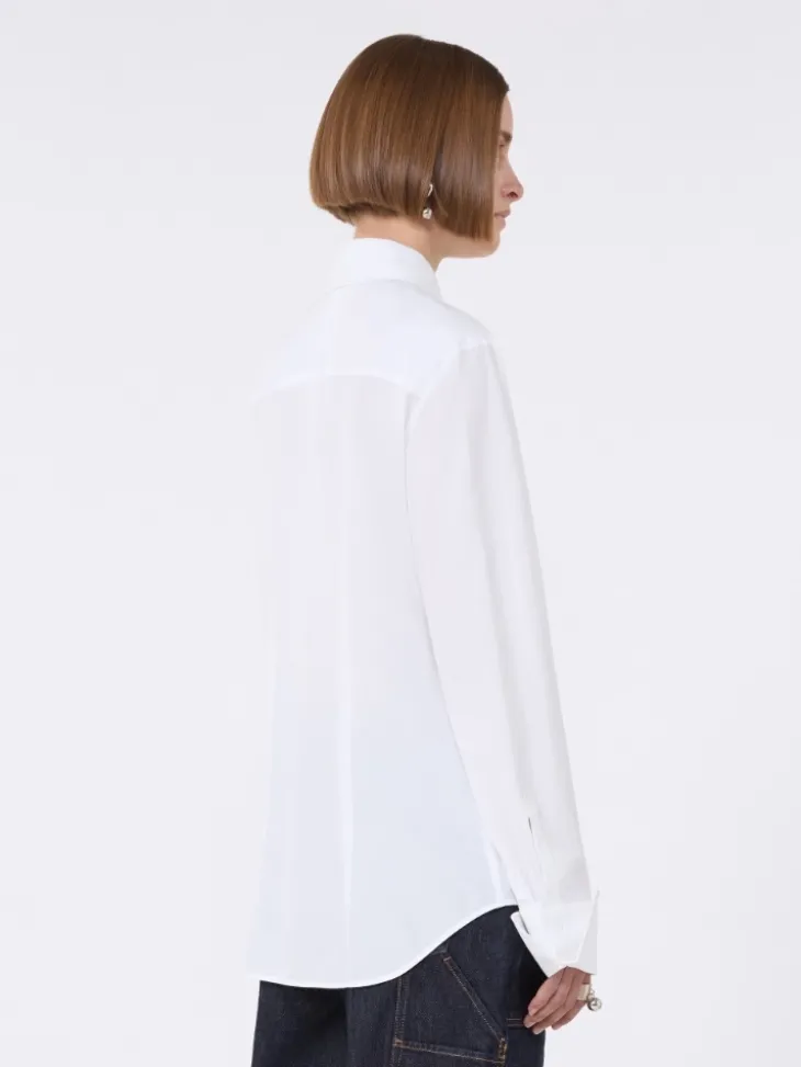 Cotton poplin shirt - OPTICAL WHITE