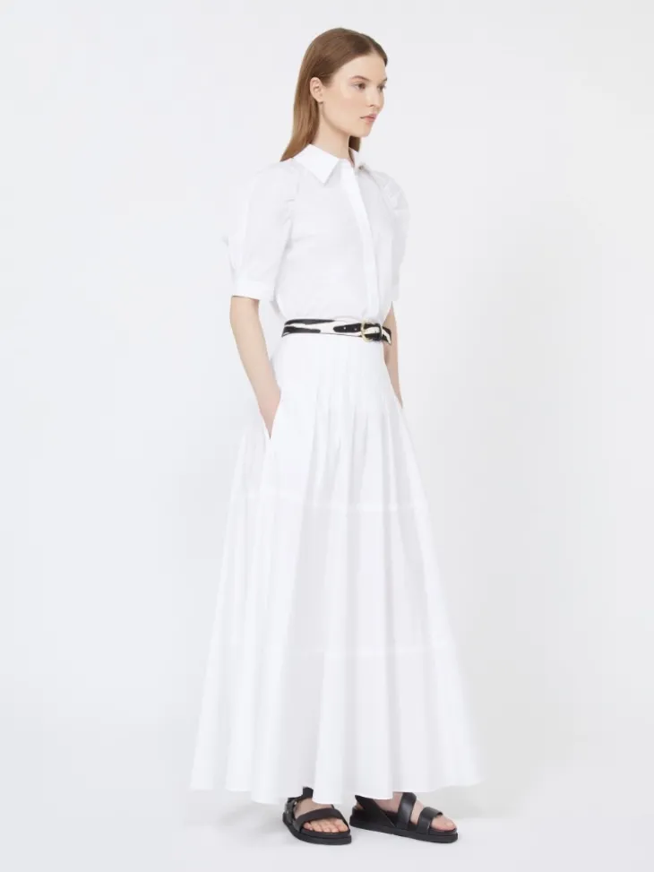 Cotton poplin shirt - OPTICAL WHITE