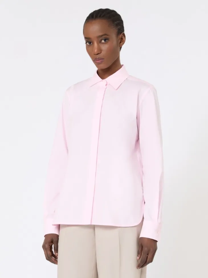 Cotton poplin shirt - PINK