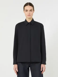 Cotton poplin shirt - ULTRAMARINE