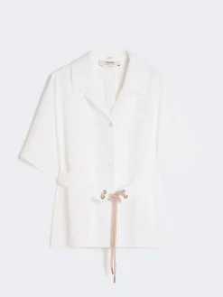 Cotton poplin shirt - WHITE