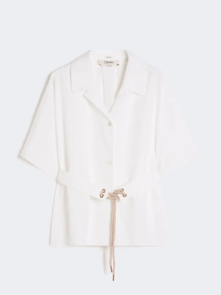 Cotton poplin shirt - WHITE