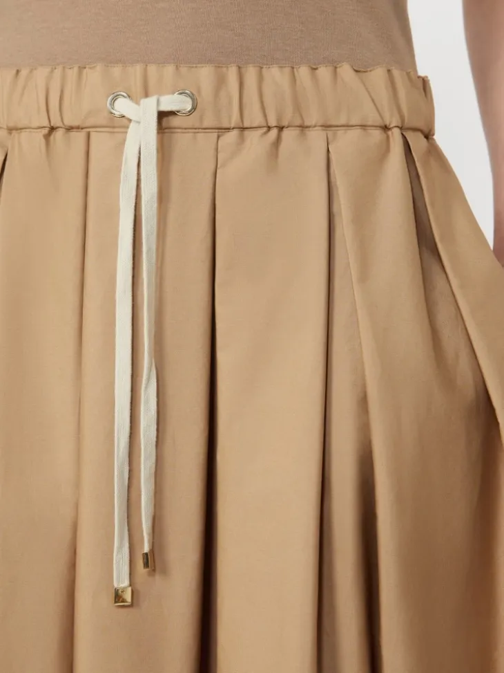 Cotton poplin skirt - DESERT