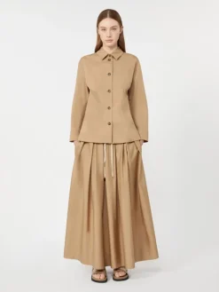 Cotton poplin skirt - DESERT